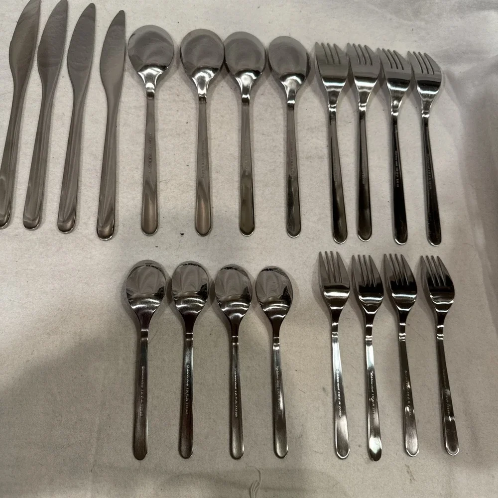 Ikea FORNUFT Stainless Steel Flatware 223 88 Modern Design 20 Pc 4 Place Setting